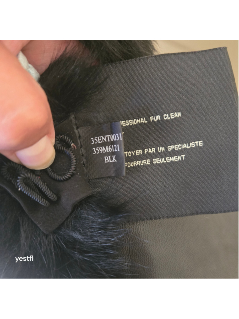 Cole Haan Black Genuine Shearling Long Coat Fur Trim Sz XS Penny Lane Luxury - Picture 8 of 16